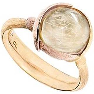 OLE LYNGGAARD COPENHAGEN Lotus 2, 18 kt. guld ring med rutilkvarts