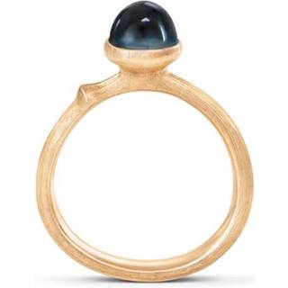 OLE LYNGGAARD COPENHAGENLotus 0 Tiny 18 kt. guld ring med blå topas