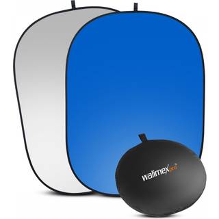 Walimex Walimex Falthintergrund 180x210cm grau/blau