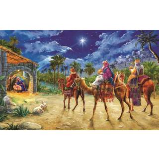 SunSout Inc - Journey of the Magi - 550 PC Jigsaw Puzzle af kunstner: Marcello Corti - F?rdig st?rrelse 15 """" X 24 """" Jul - MPN# 60602
