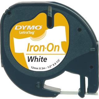DYMO LetraTAG Iron-On Tape / 24mm x 2m / Black on White