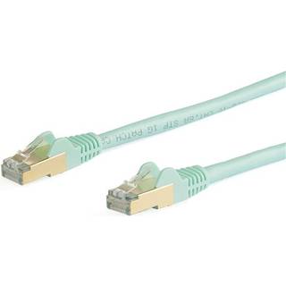 StarTech.com 5m CAT6a Ethernet Cable - Aqua RJ45 Shielded Cable Snagless - patch cable - 5 m - aqua - Grøn - 5 meter