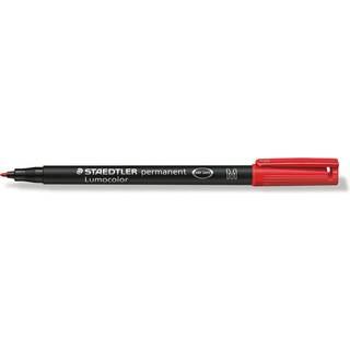Marker Lumocolor Perm 1,0mm rød, Staedtler 317-2,10stk