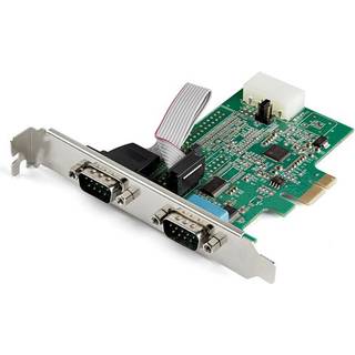 StarTech.com PEX2S953 2-port PCI Express RS232 Serial Adapter Card - PCIe RS232 Serial Host Controller Card - PCIe to Dual Serial DB9 Card - 16950 UART - Expansion Card - Windows & Linux