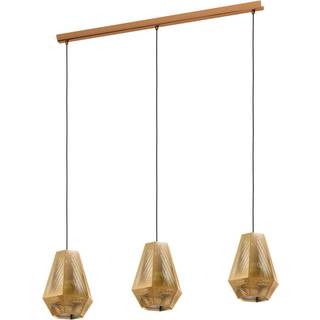 Hængelampe Chiavica, messing, 3 lyskilder