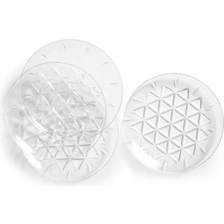 Sagaform Picknick Tallerken 20 Cm 4 Stk - Middagstallerkner Akrylplast Klar - 5017336