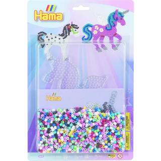 Hama Midi Blisterpakke Enhjørning 1 stk blisterpakke med indhold: Ca. 2.000 perler 1 fantasihest-stiftplade (nr. 315TR) Motivark Vejledning Strygepapir.