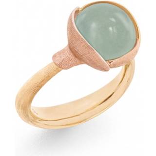 OLE LYNGGAARD COPENHAGEN Lotus 2, 18 kt. guld ring med akvamarin