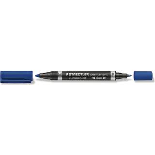Marker Lumocolor Duo Perm 0,6-1,5mm blå