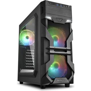 Sharkoon VG7-W RGB - mid tower - ATX - Kabinet - Tower - Sort