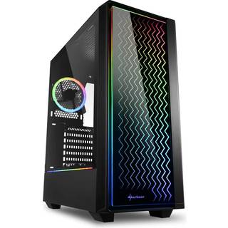 Sharkoon RGB LIT 200 - mid tower - ATX - Kabinet - Tower - Sort