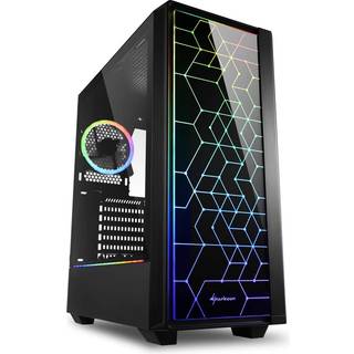 Sharkoon RGB LIT 100 - mid tower - ATX - Kabinet - Miditower - Sort