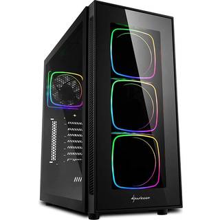 Sharkoon TG6 RGB - mid tower - ATX - Kabinet - Tower - Sort