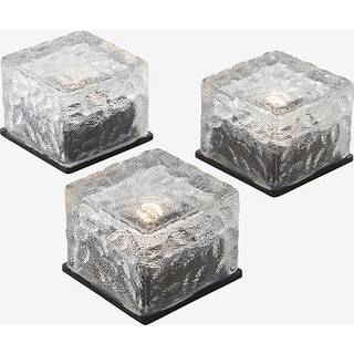 Star Trading - Solar Cell Lighting - Solar Cell Lights 3 -P IceCube - Transparent - 5,5 cm
