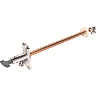 Gustavsberg udendørshane med nøgle, 100 cm, rustfrit stål