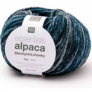 Essentials Alpaca Blend Print Chunky - Petrol-Oliv