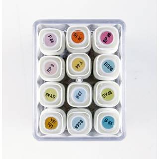 Design twin marker 2-i-1 marker til tegning og illustration pastel 12 stk.