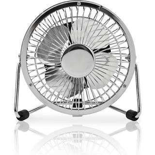 Nedis metal miniventilator ø10 usb strøm hvid