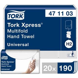 Tork 471103 Xpress håndklædeark H2 hvid 3800ark