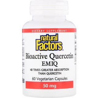 Natural Factors – Bioaktiv Quercetin EMIQ 50 mg, 60 kapsler