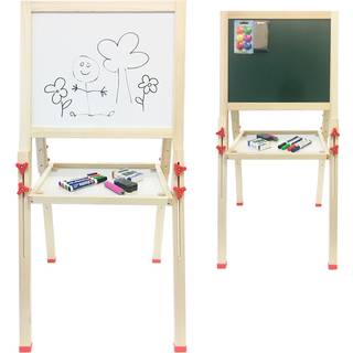 Børnestaffeli med kridttavle & whiteboard