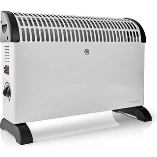 Nedis - Elradiator | 2000 W | 3 Varmeindstillinger | Justerbar termostat | Fald over beskyttelse | Integrerede håndtag | Hvid - HTCO10FWT