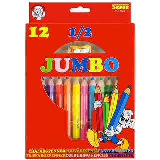 Farveblyanter 1/2 Jumbo 12 stk.