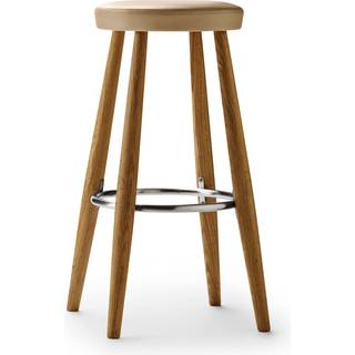 Carl Hansen - CH58 Low Stool, Oljad Valnöt, Lädergrupp B Thor - 301 - Barstole og bartaburetter - Hans J. Wegner - Træ farvet - Læder/Metal/Træ