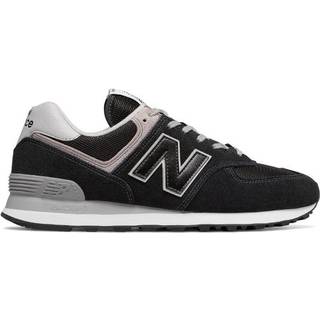 New Balance Mænd 574 Core i Sort/Hvid Suede/Mesh, Størrelse 45.5