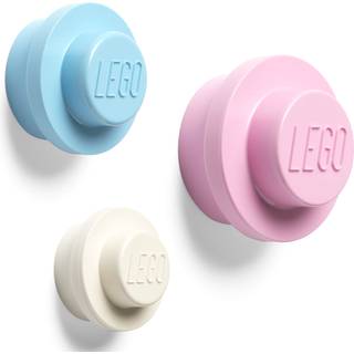 LEGO Storage Wall hangers 3 pk - LEGO knager til børneværelset - rød, blå og gul