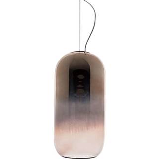 Artemide Gople glas-pendellampe, hvid/sølv