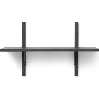 Sector Shelf - Single - Narrow - Natural Oak/Black Brass