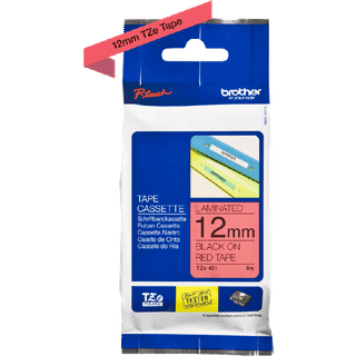 Outlet: Brother TZeM31 sort tekst på mat gennemsigtig tape 12mm x 8m kompatibel TZM31