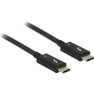Delock Thunderbolt 3 cable, 40Gbps, 0.5m, E-marker, 100W, black