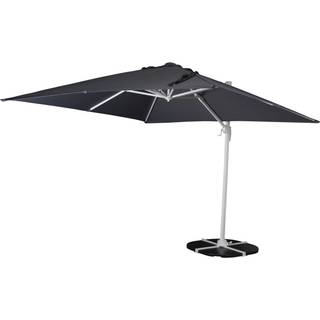 Leeds parasol 300x300cm mørkegrå