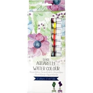 Akvarel farver 12 stk. 12 ml.