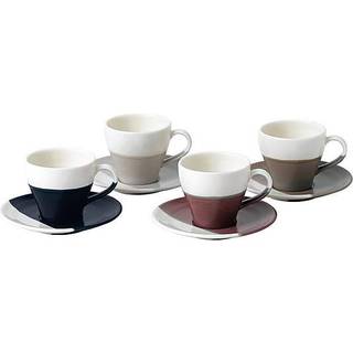 Royal Doulton Coffee Studio Espresso Kopper Med Underskål 4-pak - Espressokopper Porcelæn Multi - 40032925