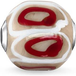 Thomas Sabo Beads - Karma Beads - Glas-Bead Rot, Beige, Weiß - K0252-017-19 - bicolor