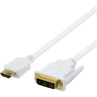 DELTACO HDMI til DVI-kabel, 2 m, Full HD, sort