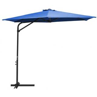 parasol med stålstang 300 cm gråbrun