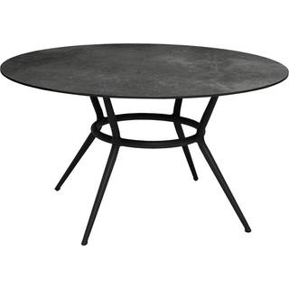 Cane-Line - Joy 140 cm Round Light Grey/Dark Grey Structure - Udendørs spiseborde - Cane-line Design Team - Grå - Laminat/Metal
