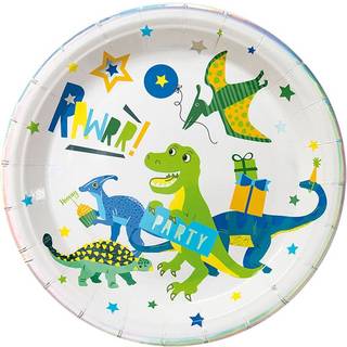 Dinosaur paptallerkner 8 stk. - Rawrr!