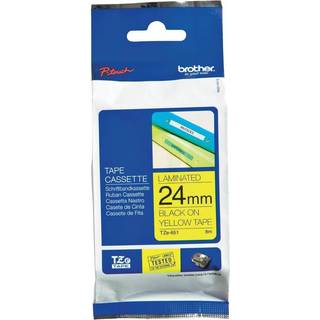 Brother TZE651 / TZe-651 Black on Yellow Ribbon (24mm x 8m)