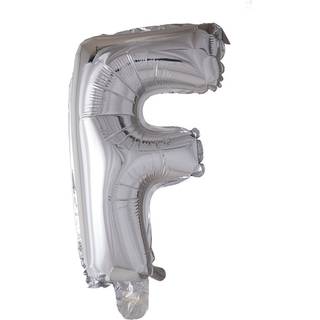 Folie balloner med bogstaver i sølv 41 cm (F)