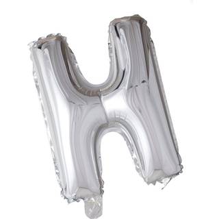 Folie balloner med bogstaver i sølv 41 cm (H)
