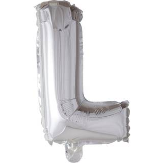 Folie balloner med bogstaver i sølv 41 cm (L)