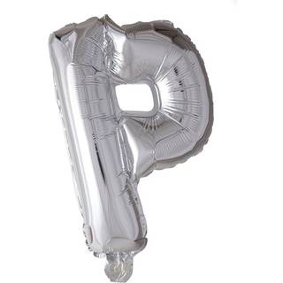 Folie balloner med bogstaver i sølv 41 cm (P)