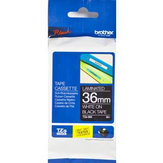 Brother TZE365 / TZe-365 White on Black Ribbon (36mm x 8m)