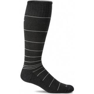 SOCKWELL Circulator Black-Stripe 15-20 mmHg Kompressionsstrømpe Str. 39/43