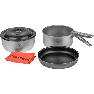 Campingsæt Trangia Tundra III-D, med 2 gryder i DS / Duossal 2.0-laminat + 1 stegepande &amp; 1 låg i NS / Non Stick-teflon + gribetang + etui